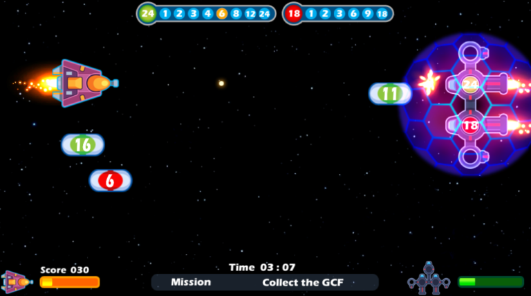 Qu'est-ce qu'un jeu vidéo éducatif : Multiple Space Factors Invaders.