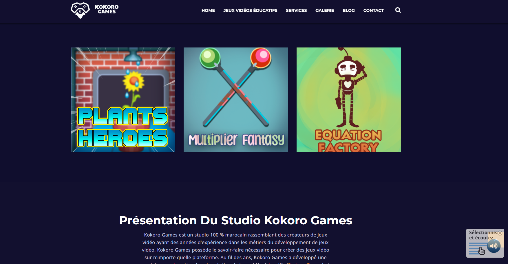 Guide Applications pour les parents Image Site kokoro games